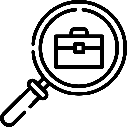 Job search briefcase placeholder professions and jobs icon Job search briefcase placeholder professions and jobs icon