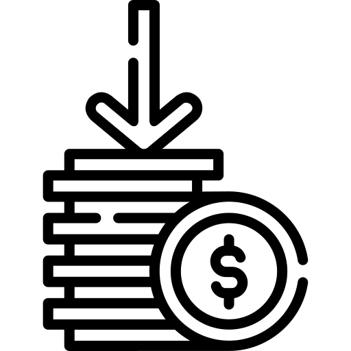 Loss dollar down arrow cheap icon Loss dollar down arrow cheap icon