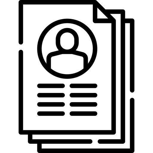 Resume job profile curriculum vitae folder icon Resume job profile curriculum vitae folder icon