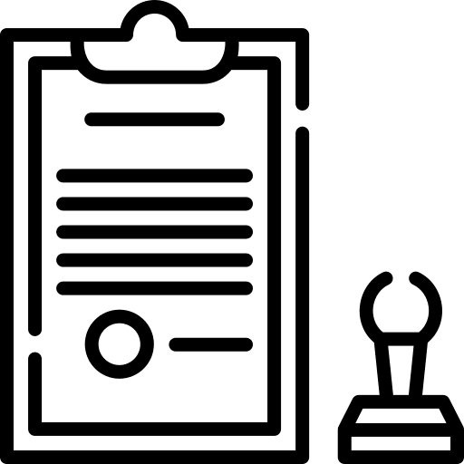 Stamp enroll files and folders certification icon Stamp enroll files and folders certification icon