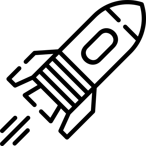 Start up kick off space ship rocket ship icon Start up kick off space ship rocket ship icon