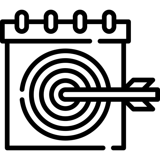 Target target time and date organization icon Target target time and date organization icon