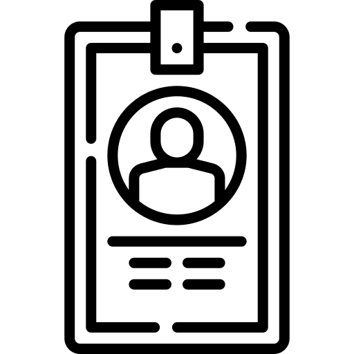 Id card pass identification business card icon Id card pass identification business card icon