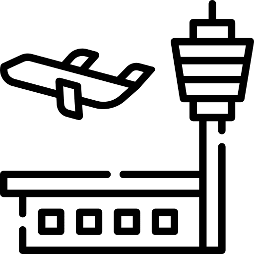 Airport transport architecture travel icon