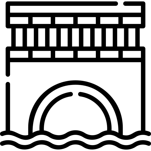 Bridge tunnel structure canal icon Bridge tunnel structure canal icon