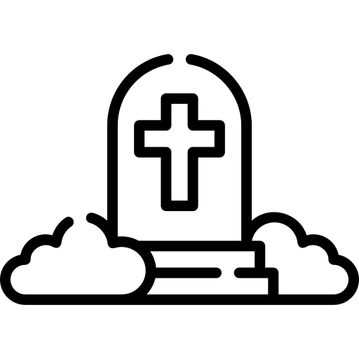 Cementery cross tomb rip icon