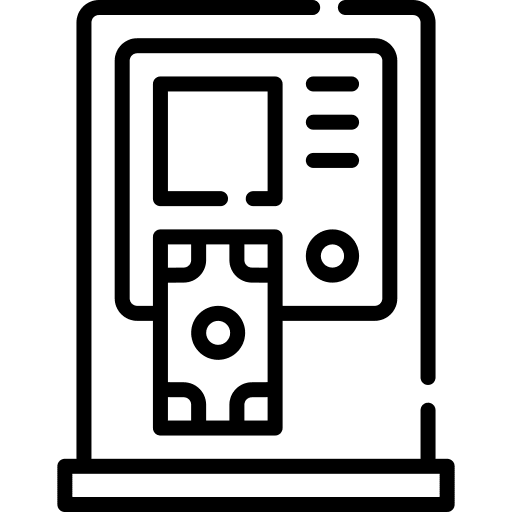 Atm machine money business business and finance icon Atm machine money business business and finance icon