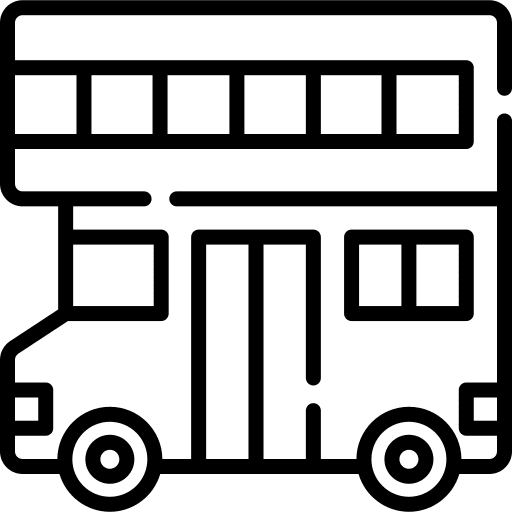 Double decker bus automobile vehicle public transport icon Double decker bus automobile vehicle public transport icon