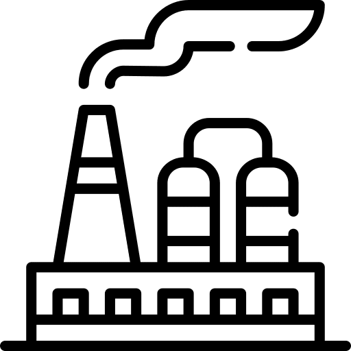 Factory pollution industrial buildings icon Factory pollution industrial buildings icon