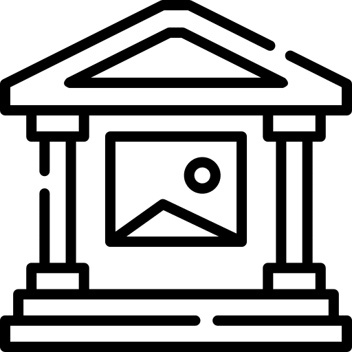 Museum culture column architecture and city icon Museum culture column architecture and city icon