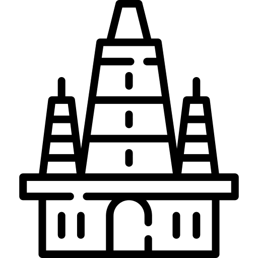 Temple building cultures architecture and city icon Temple building cultures architecture and city icon