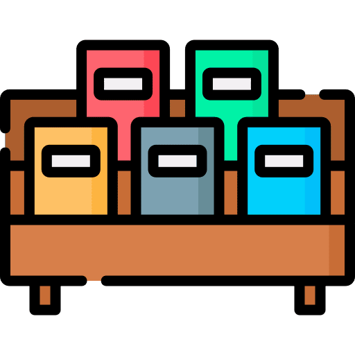 Book shop library showcase bookstore icon