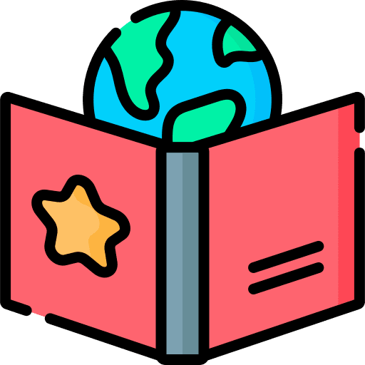 World book day open book world reading icon