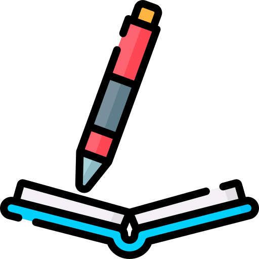 Writing read homework pen icon