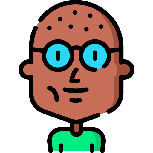 Man bald user character icon