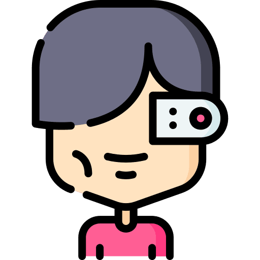 Character vr glasses futuristic cyber punk icon