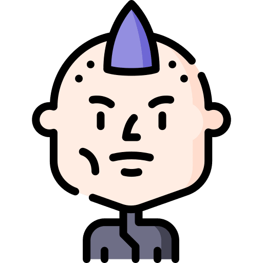 Man sci fi man cyber punk icon