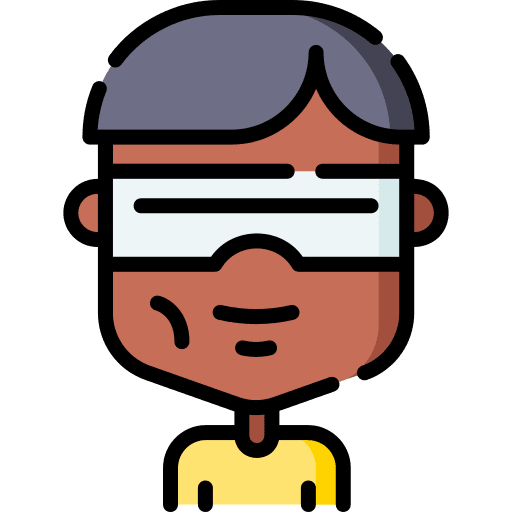 Mutant afro people goggles icon