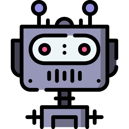 Robot futuristic electronics automaton icon