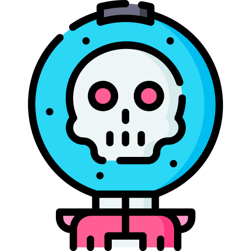 Skull character people technology icon