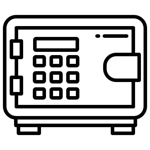Safe box deposit economy security icon