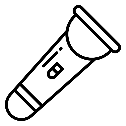 Flashlight adventurer torch camping icon Flashlight adventurer torch camping icon