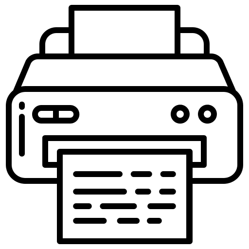 Printer printing tools and utensils paper icon Printer printing tools and utensils paper icon