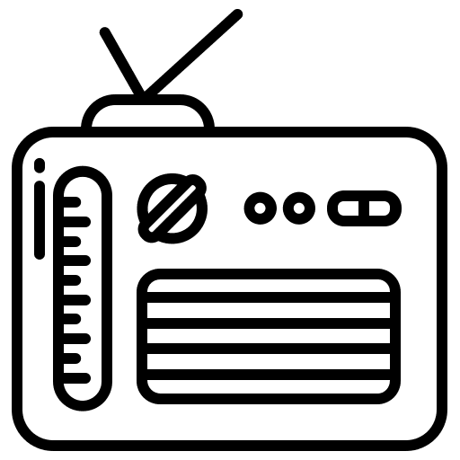 Radio news antenna transistor icon Radio news antenna transistor icon