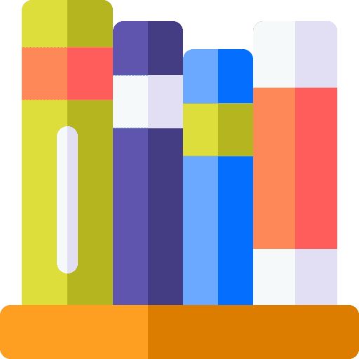 Bookshelf education library subjects icon Bookshelf education library subjects icon