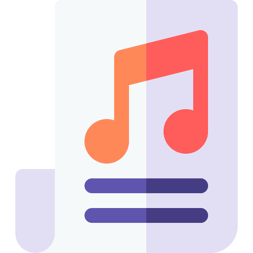 Music audio file multimedia document icon Music audio file multimedia document icon