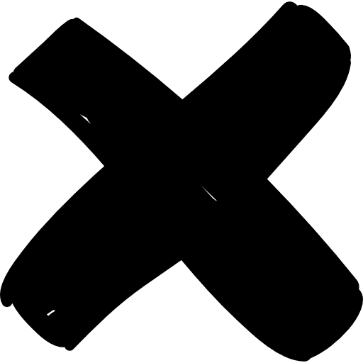 Delete cross mistake cross out decline icon