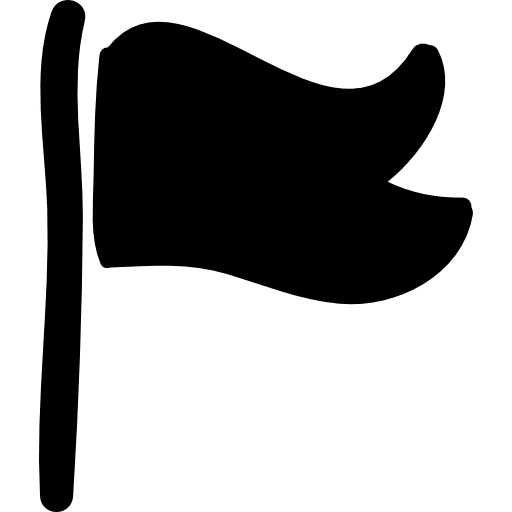 Fluttering flag fluttering flag waving icon