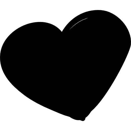 Basic heart passion heart love icon