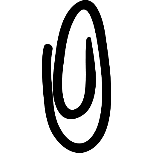 Paper clip interface paper clip attachment icon