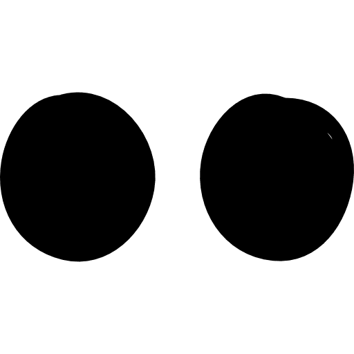 Two dots typography shapes circle icon