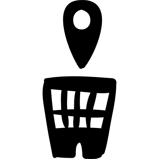 Shopping basket location marker location basket pin icon