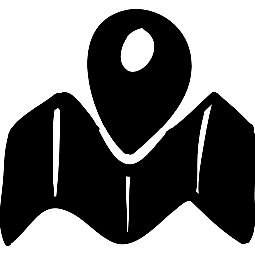 Unfolded map with location pin location maps and flags map icon