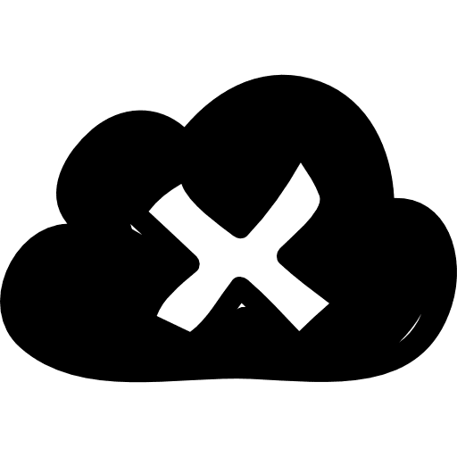 Cloud error cloud error interface icon