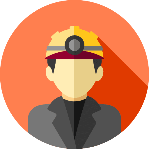 Miner user job profession icon Miner user job profession icon