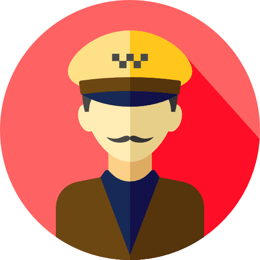 Taxi driver profile user social icon Taxi driver profile user social icon