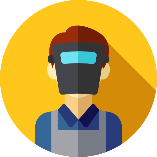 Welder profile social profession icon Welder profile social profession icon