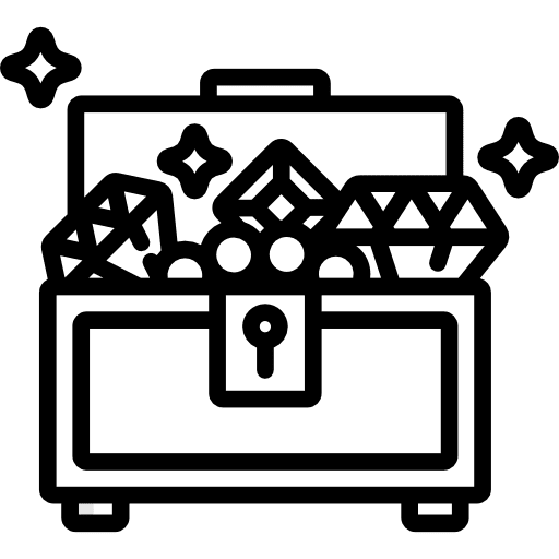 Chest money pirate gold icon