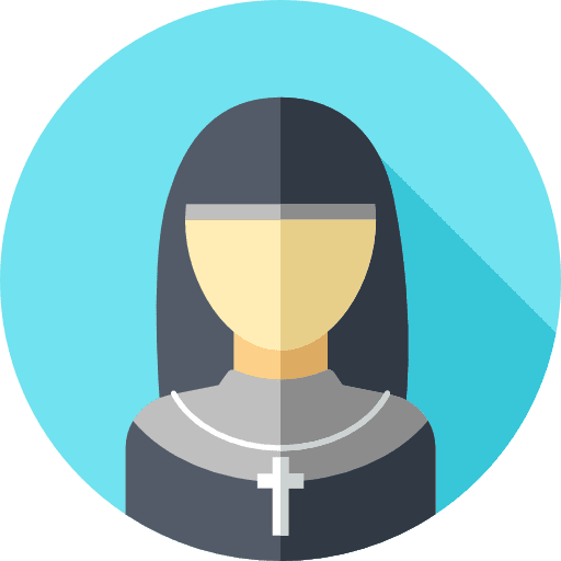 Nun profile profession professions and jobs icon Nun profile profession professions and jobs icon
