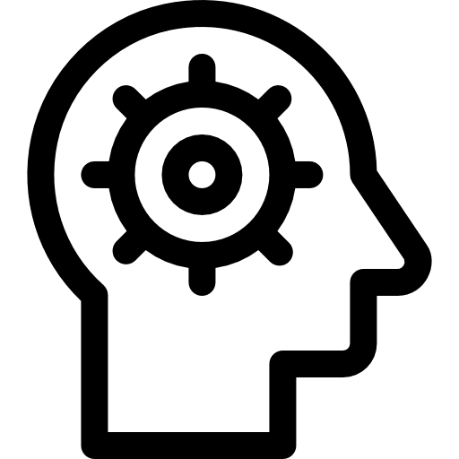 Thinking thinking cognitive seo and web icon