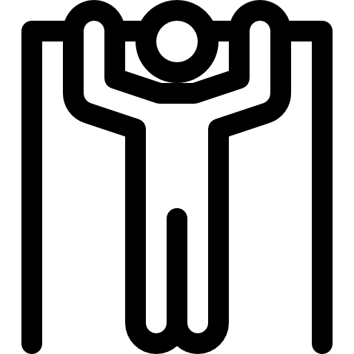 Training pulling up training exercising icon