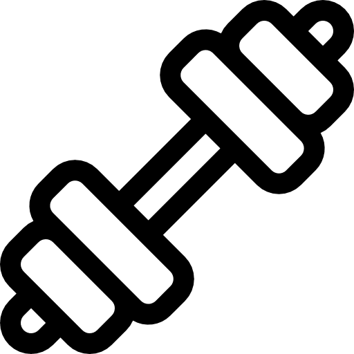 Dumbbell sports and competition weight tools and utensils icon