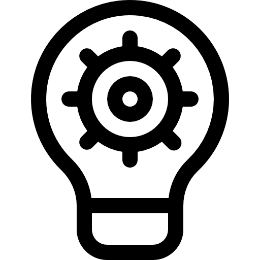 Idea cogwheel settings seo and web icon