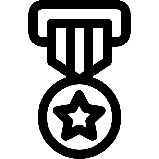 Medal winner award sports and competition icon