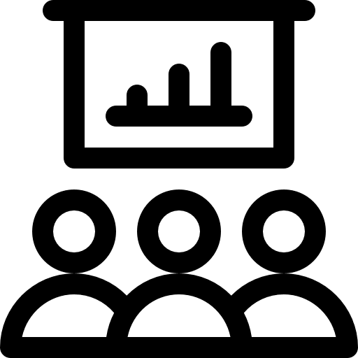 Presentation bars presentation business icon