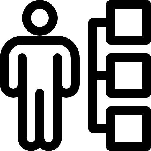 Skills capability man employee icon